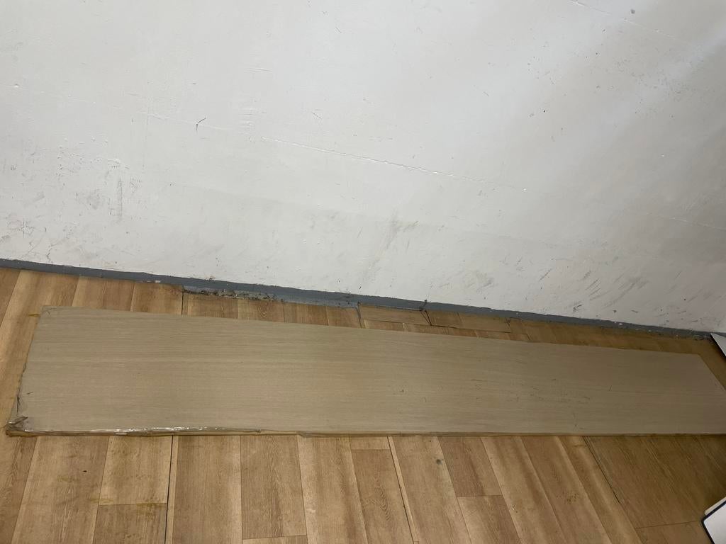 Gelamineerde meubelplaat nieuw eikenkleur 280x60x2, Ophalen, Eiken, Zo goed als nieuw, 250 cm of meer