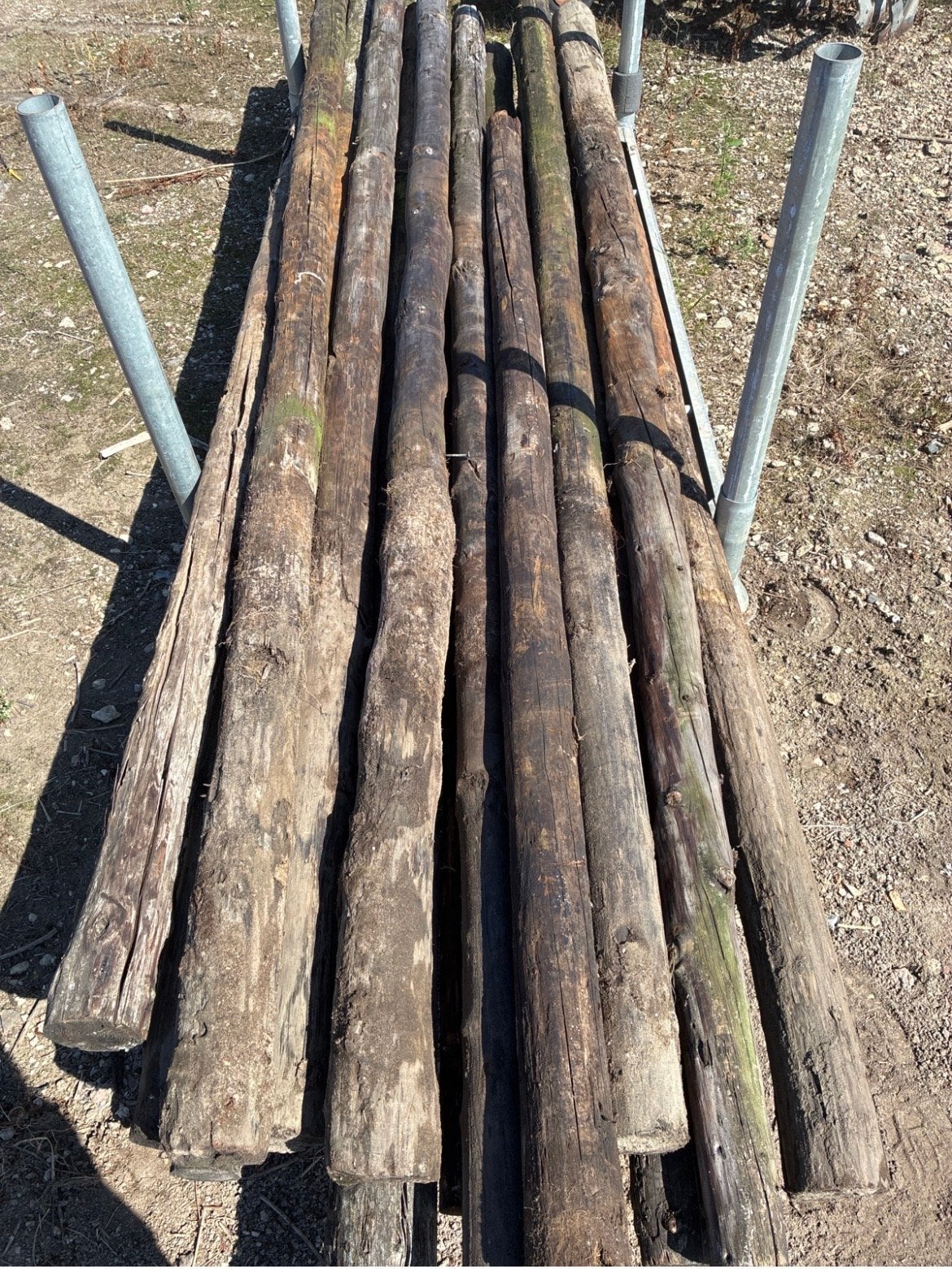 10 Creo palen 3,5 meter, 12/20, Ophalen, Gebruikt, Overige typen, Overige houtsoorten