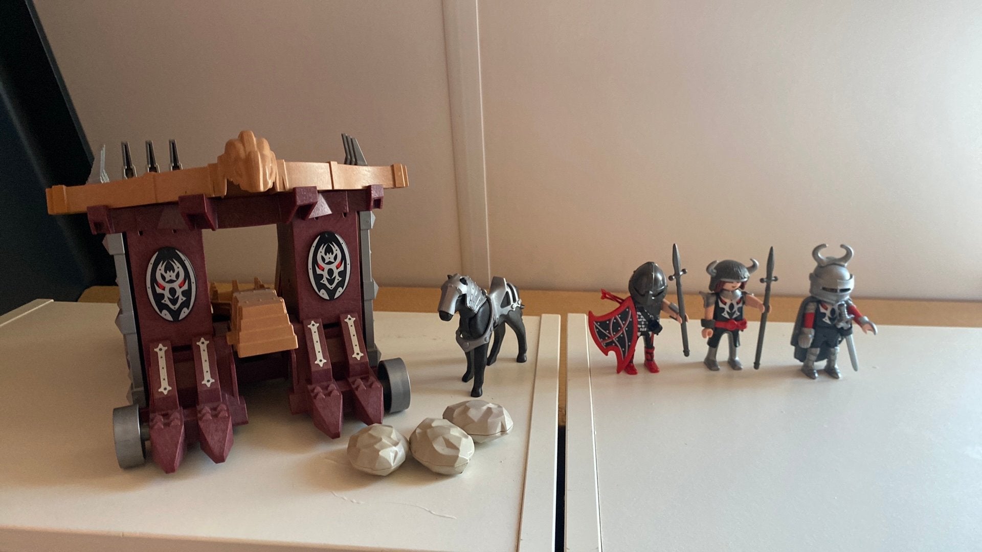Playmobil drakenridders met katapult nummer 4837, Gebruikt, Complete set, Overige typen, Ophalen of Verzenden