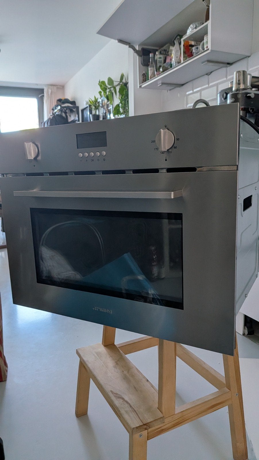 Smeg Inbouw Combimagnetron sc445mcx1, Witgoed en Apparatuur, Ophalen, Combimagnetron, Gebruikt, Inbouw