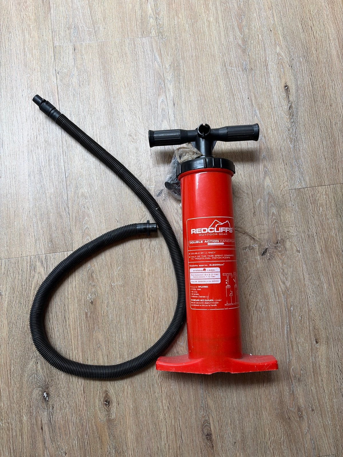 Redcliffs Double Action Handpomp voor Opblaasartikelen, Ophalen, Zo goed als nieuw, Handmatig
