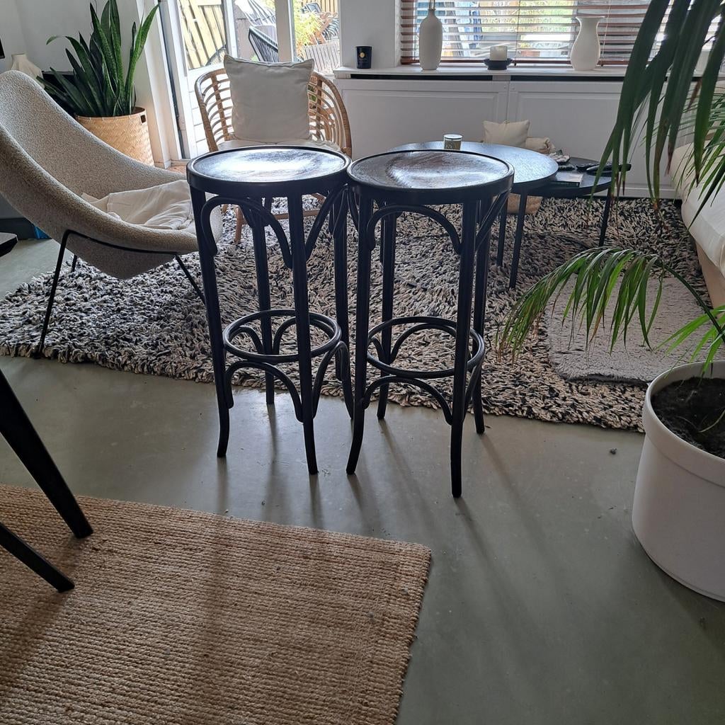 Barkrukken paris thonet style, Huis en Inrichting, 60 tot 90 cm, Ophalen of Verzenden, Zo goed als nieuw, Hout