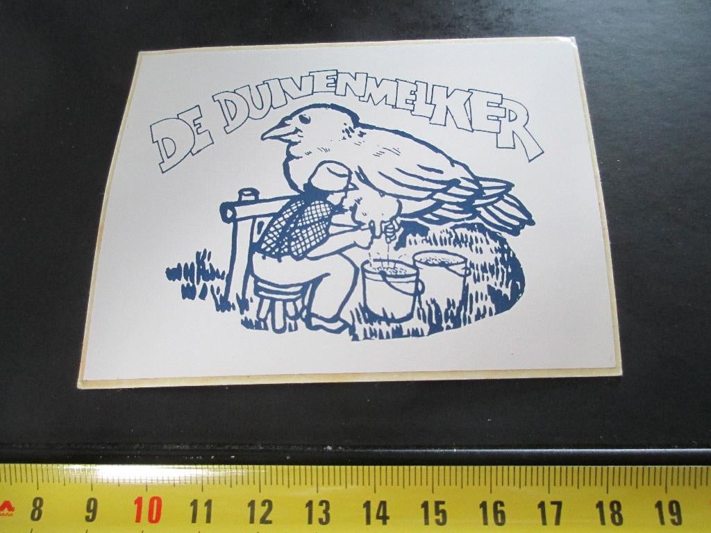sticker DE DUIVENMELKER, Verzamelen, Stickers, Zo goed als nieuw, Ophalen
