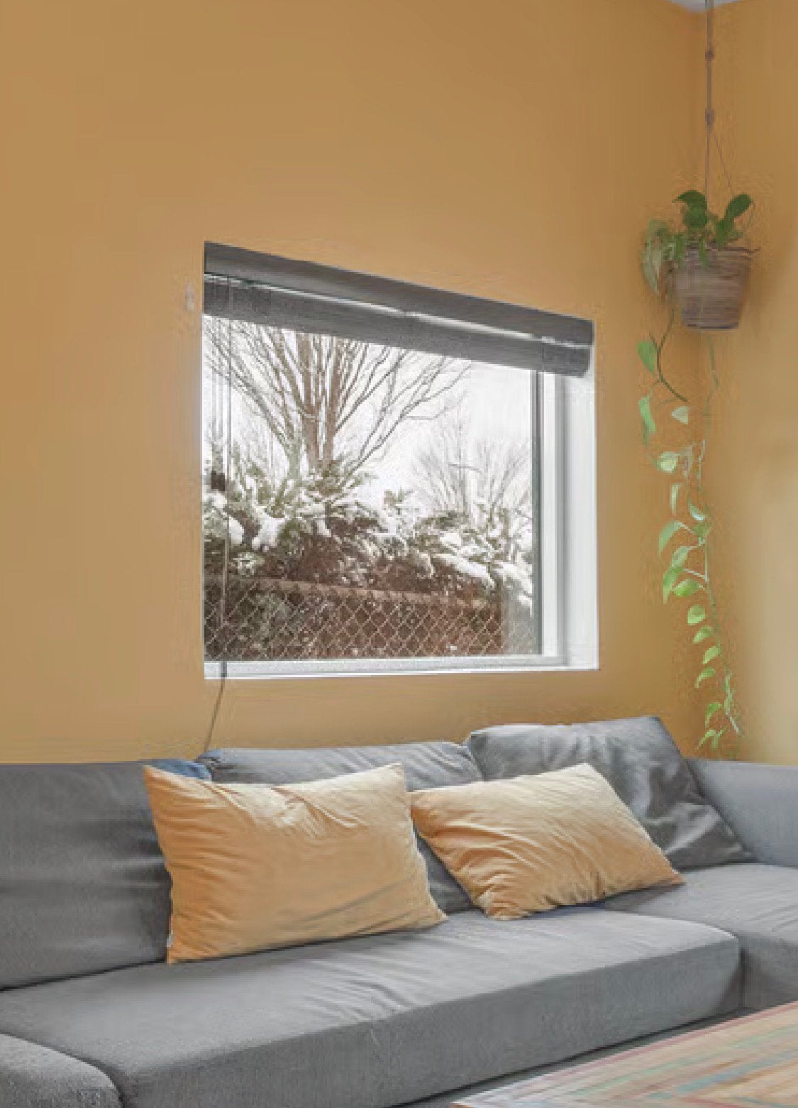 Donkergrijze Luxaflex jaloezie - 120cm breed, Ophalen, Gebruikt, Aluminium