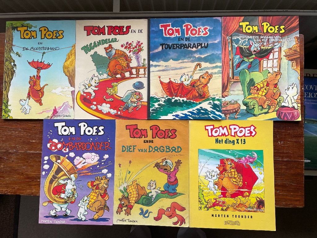 Marten Toonder 7 strips Tom Poes, Meerdere stripboeken, Ophalen of Verzenden, Gelezen, Marten Toonder