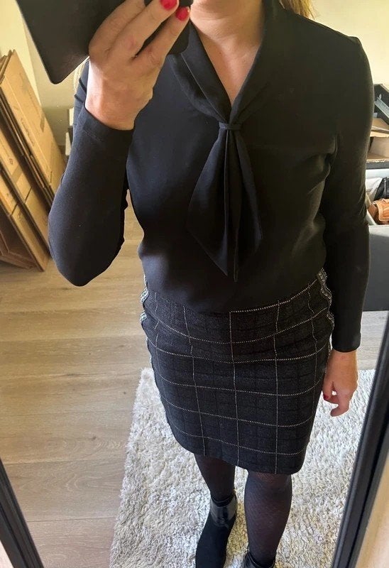 Zwarte elegante shirt, Maat 38/40 (M), Zwart, Nieuw, Ophalen of Verzenden
