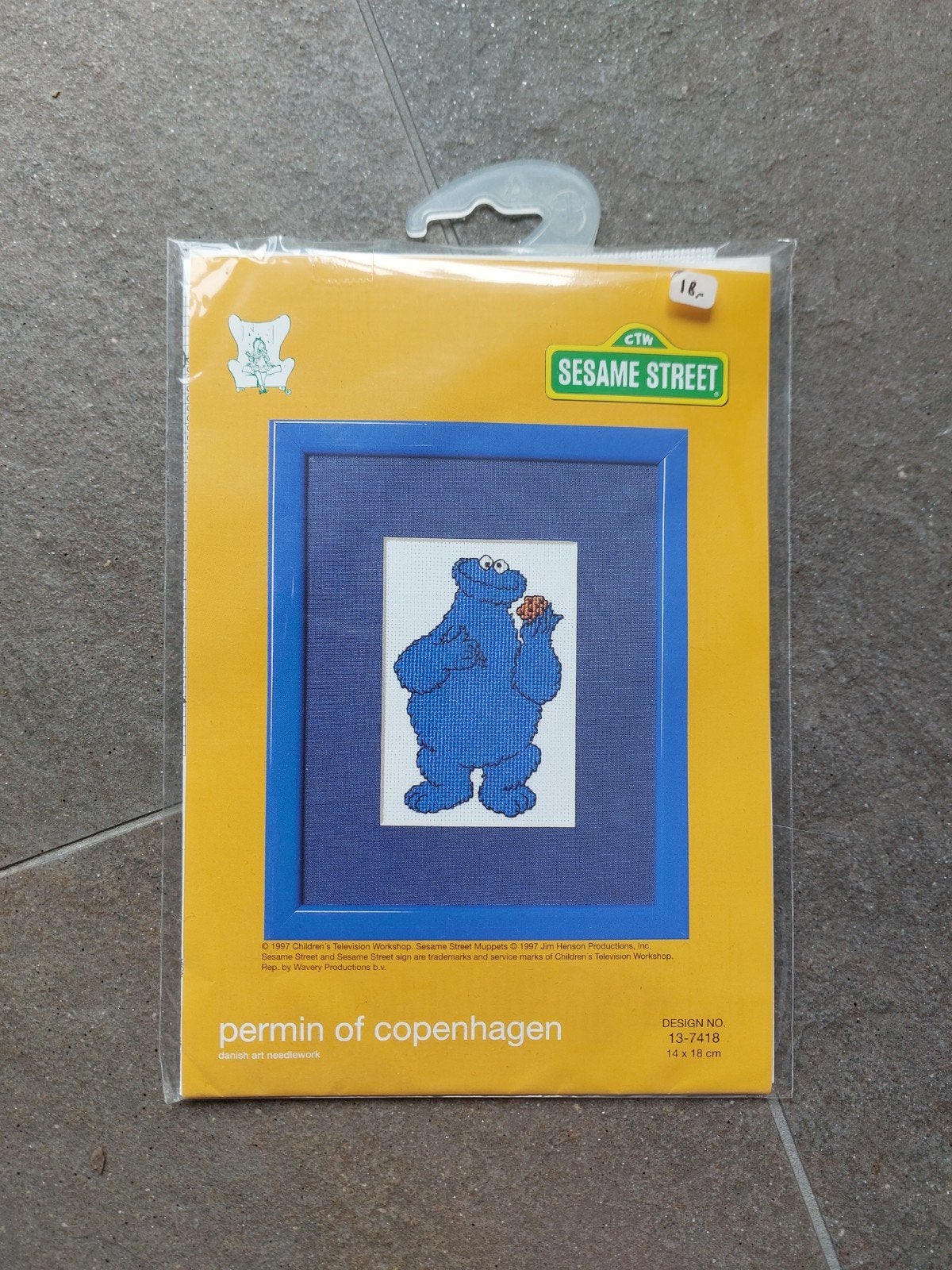 Borduurpakket Sesamstraat, Koekiemonster., Hobby en Vrije tijd, Verzenden, Zo goed als nieuw, Handborduren, Borduurpakket