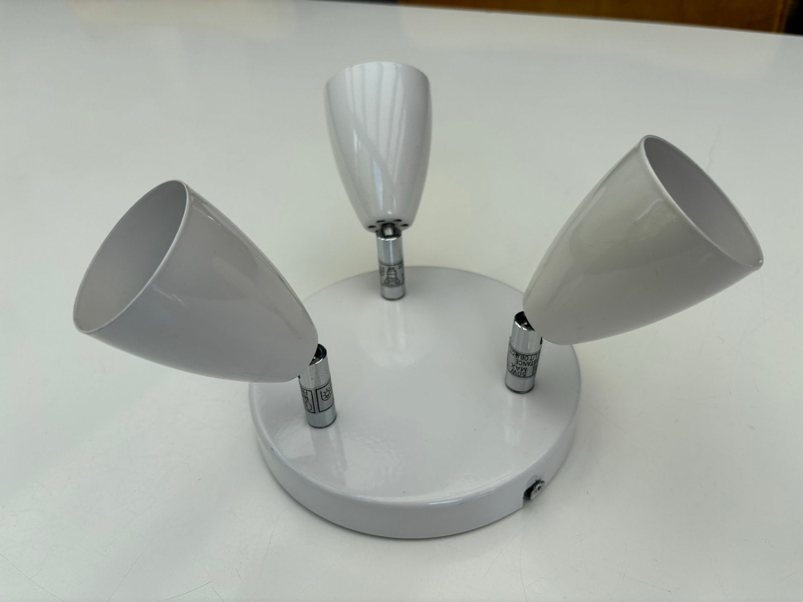 Witte plafondlamp met 3 verstelbare spots, GU10 fitting, Halogeen, GU10, Overige merken, Ophalen of Verzenden