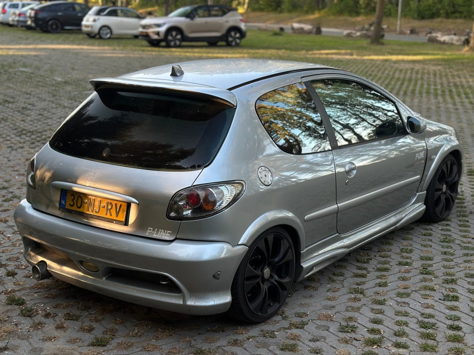 Zeer unieke Peugeot 206 1.6 16V Gentry 3D 2003 Quicksilver, Voorwielaandrijving, 15 km/l, 40 €/maand, Leder en Stof