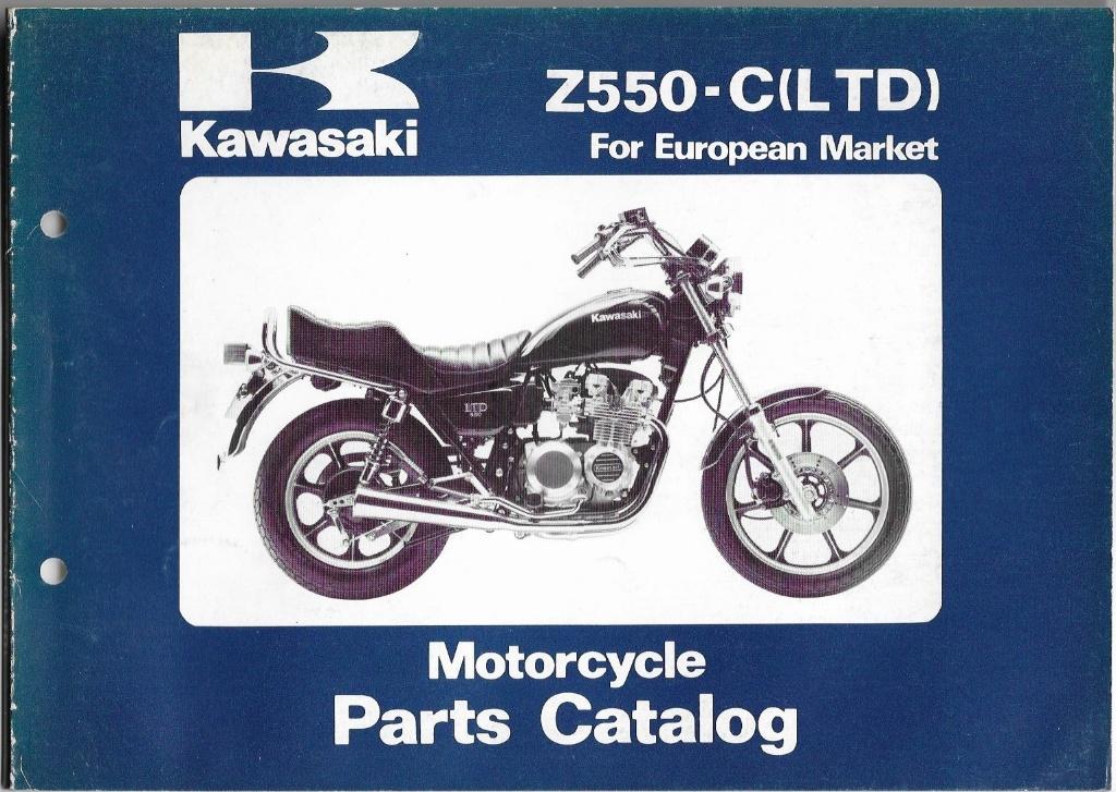 Kawasaki Z550 C LTD Parts List (740p) motor, Ophalen of Verzenden, Kawasaki