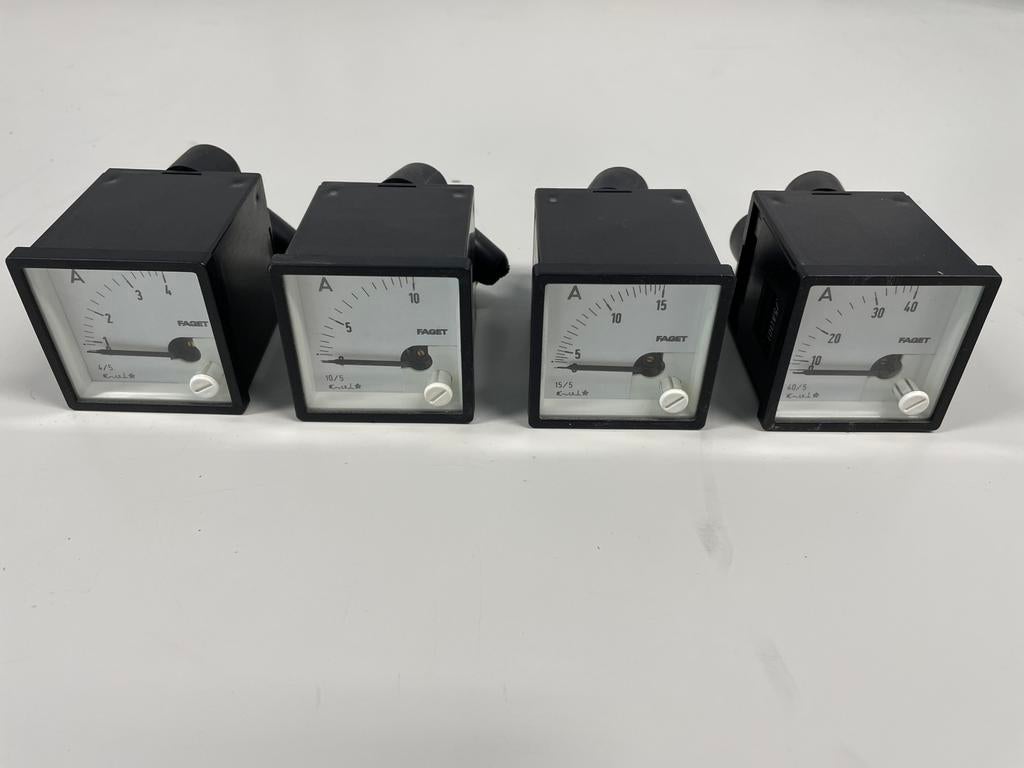 Faget paneel Amperemeter stroommeter Ampere, Ophalen of Verzenden, Gebruikt