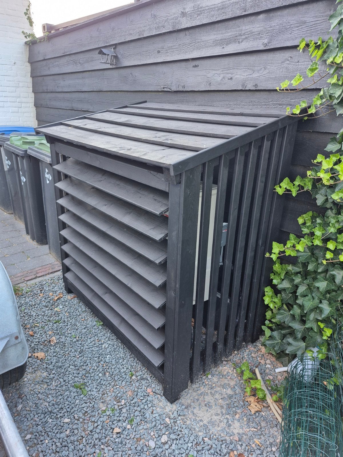 Houten omkasting voor airco/warmtepomp - op maat gemaakt, Ophalen, Nieuw