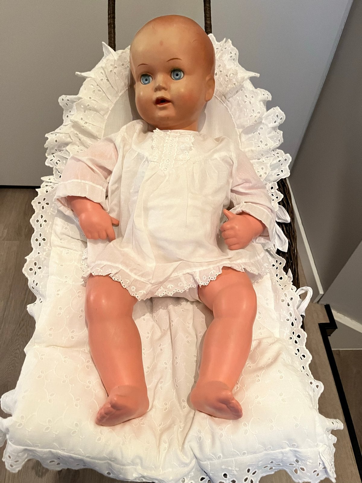 Vintage Babypop Schildkröt “Strampelchen” model 1009, Ophalen of Verzenden, Gebruikt, Babypop