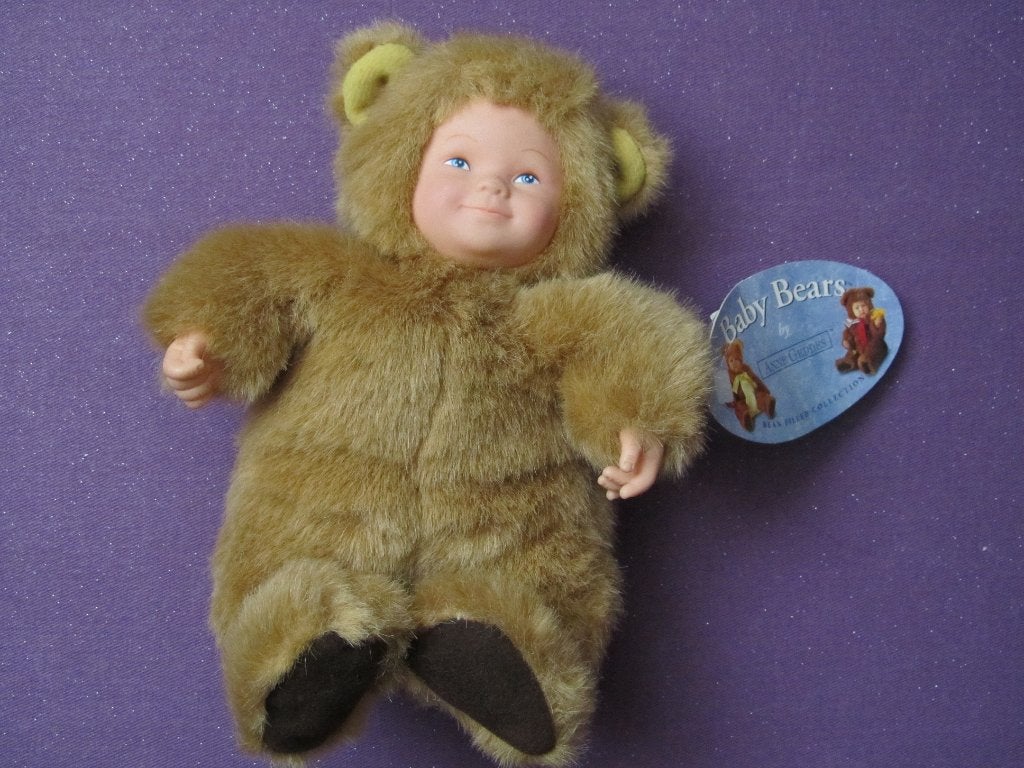 ANNE GEDDES Knuffel POPJE BEER. 23 CM **Nieuw met Kaartje**, Beer, Nieuw, Ophalen of Verzenden, Met label
