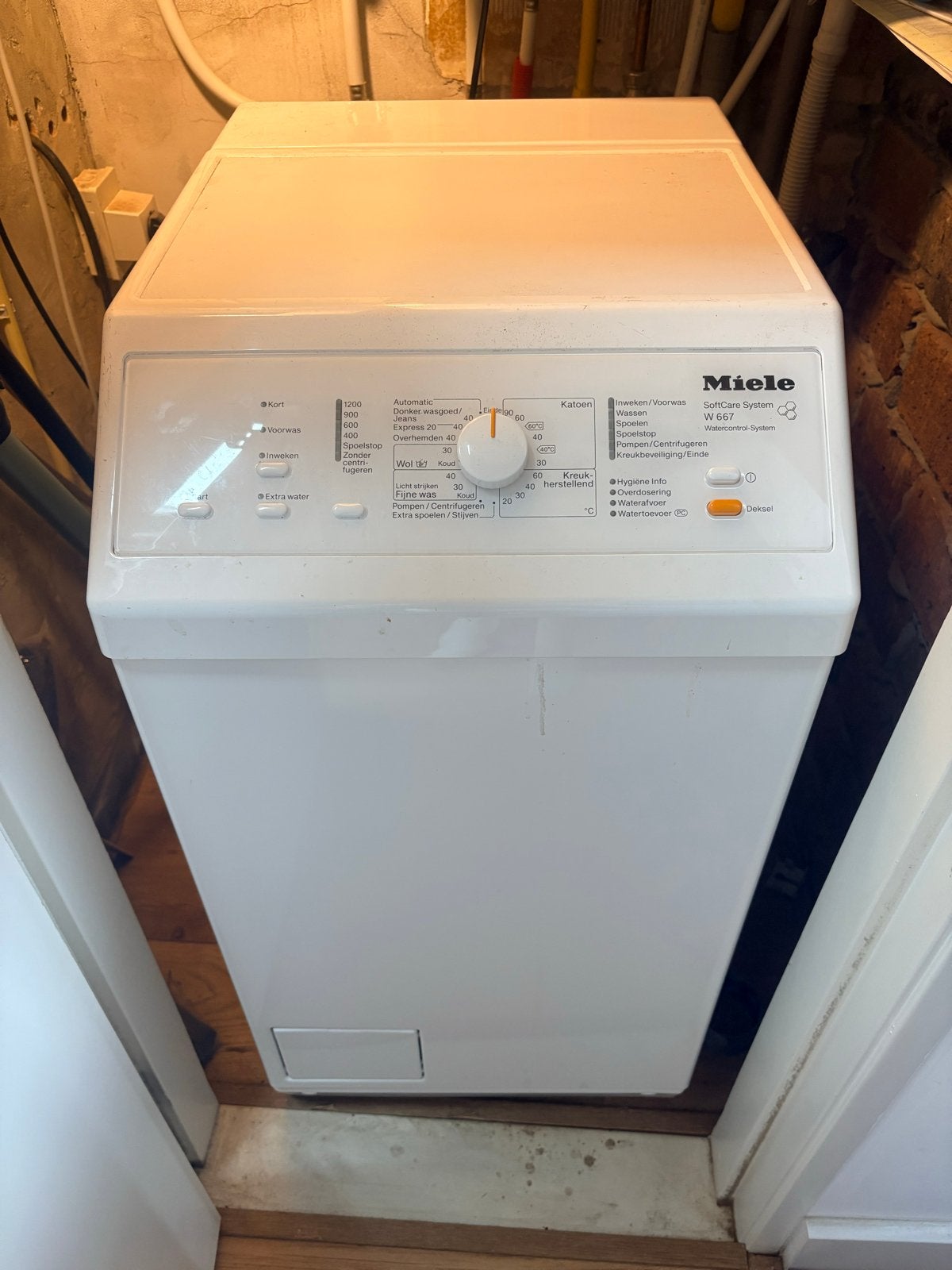 Miele Bovenlader Wasmachine W 667 SoftCare System, Ophalen, Gebruikt, Bovenlader, 85 tot 90 cm