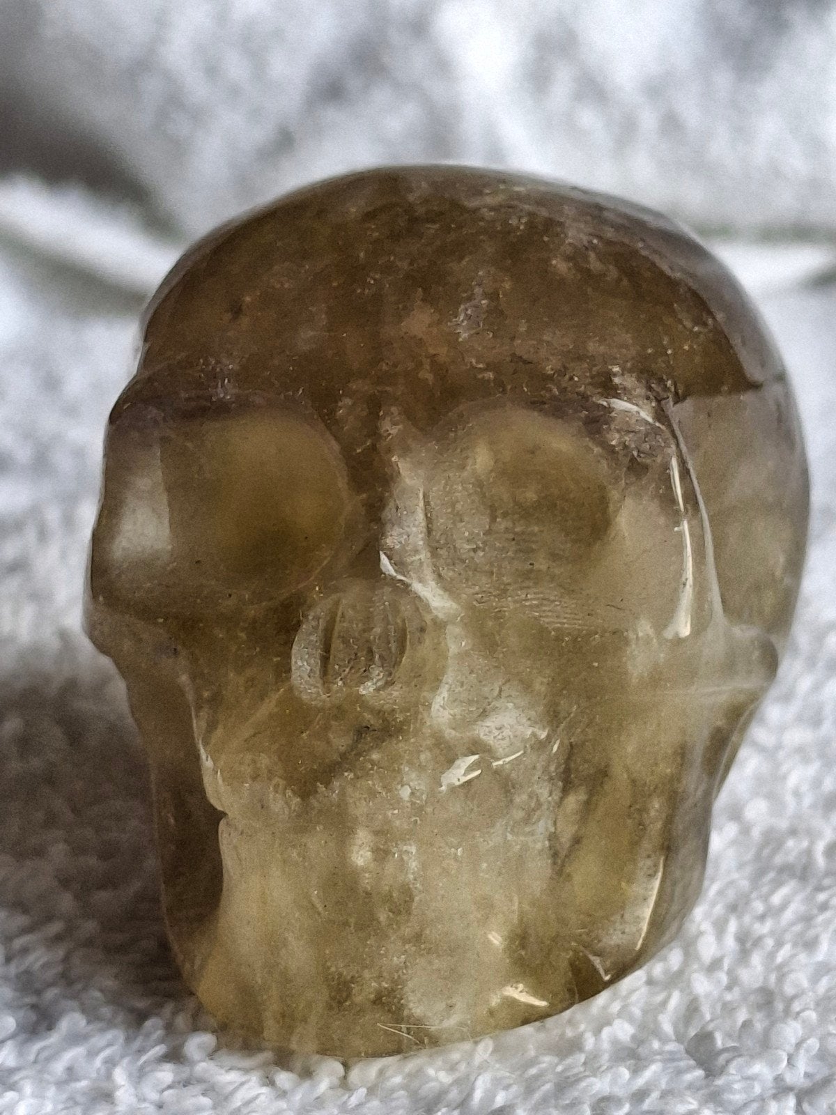 rookkwarts citrien schedel  120 gr, Ophalen of Verzenden, Mineraal