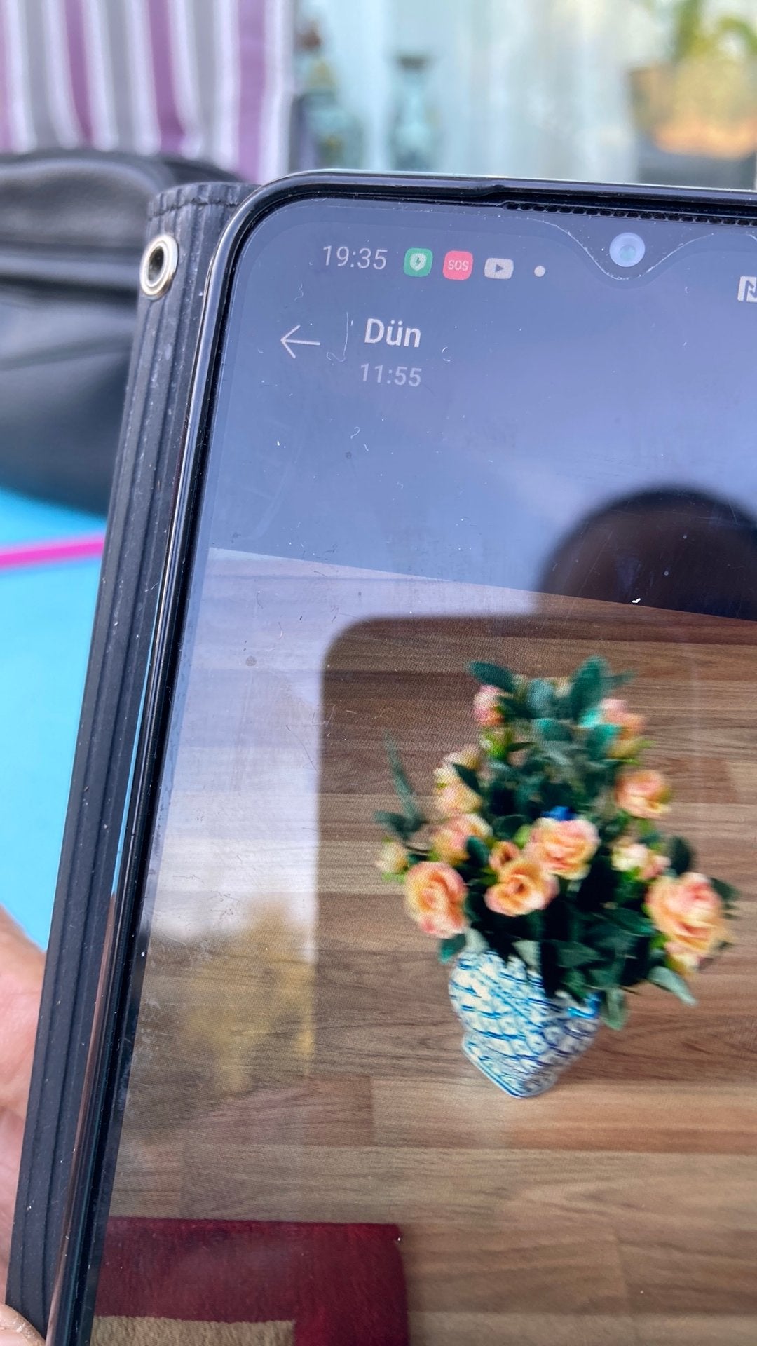 Mooi blauw vaas met blauw vaas 5 euro, Telecommunicatie, Mobiele telefoons | Samsung, Ophalen of Verzenden, Zo goed als nieuw