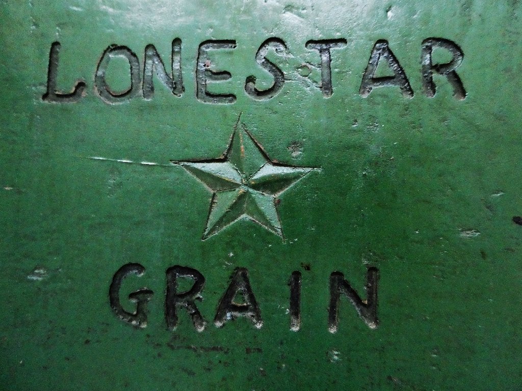 Unieke antieke Amerikaanse graanbak voerschep Lonestar Grain, Ophalen of Verzenden