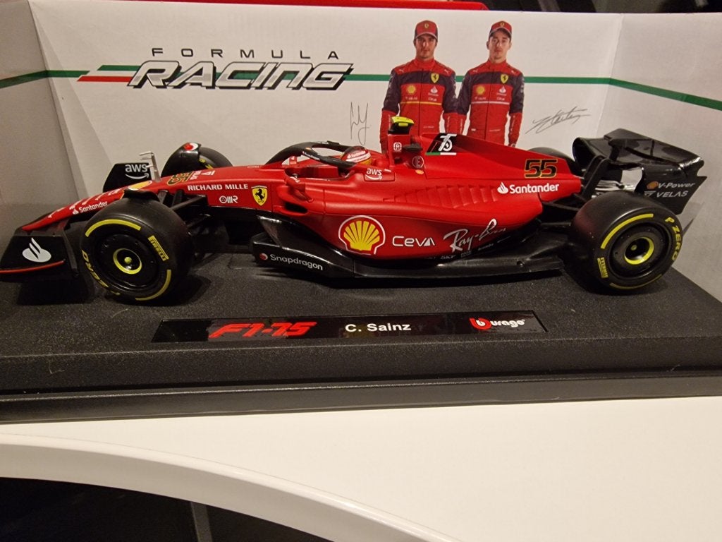 Ferrari F1-75 C Sainz 1/18, Ophalen of Verzenden, Nieuw, Auto, Bburago