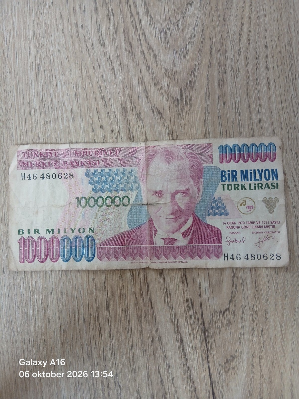Turkse Lira 1.000.000 biljet - Zeldzaam verzamelobject, Ophalen of Verzenden, Los biljet