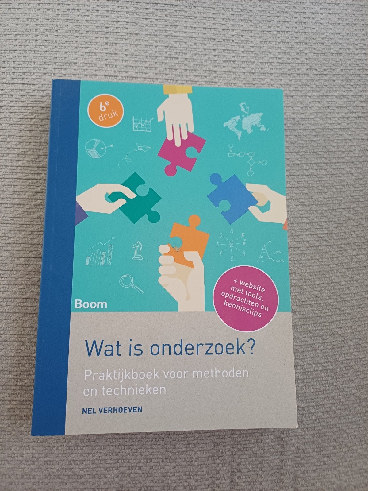 Wat is onderzoek? Praktijkboek methoden & technieken 6e druk, Boeken, Zo goed als nieuw, Nel Verhoeven, Beta, HBO