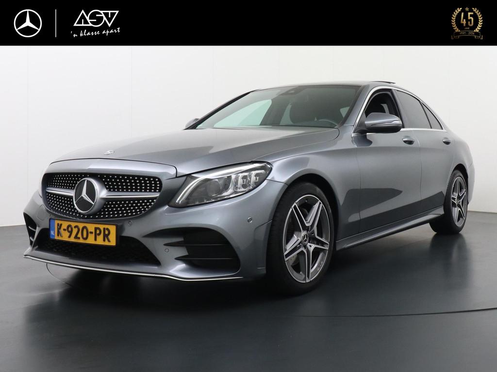 Mercedes-Benz C-klasse 180 AMG Business Solution | Panorama, Auto's, Mercedes-Benz, Automaat, Parkeerassistent, Leder en Stof