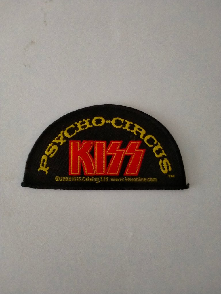 Kiss Psycho Circus 2004 logo patch embleem rock Glamrock, Ophalen of Verzenden, Gebruikt, Kleding
