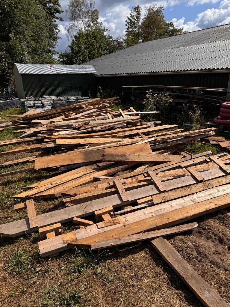 Gratis af te halen sloop/afvalhout., Ophalen, Gebruikt, 300 cm of meer, Balk