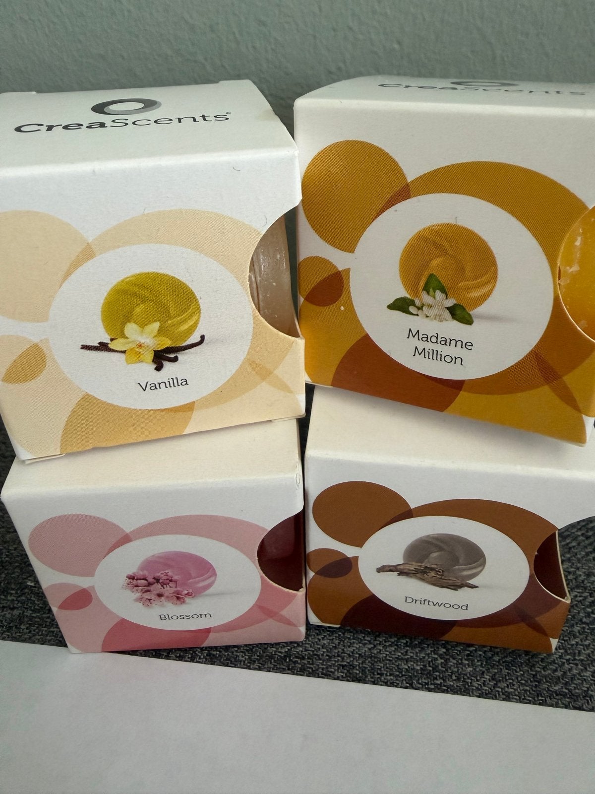 4 doosjes CreaScents geurblokjes - Diverse geuren, Ophalen of Verzenden, Zo goed als nieuw, Meerkleurig