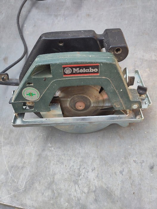 Metabo handcirkelzaag type KS 0852 S, Gebruikt, Cirkelzaag, 600 tot 1200 watt, Ophalen of Verzenden