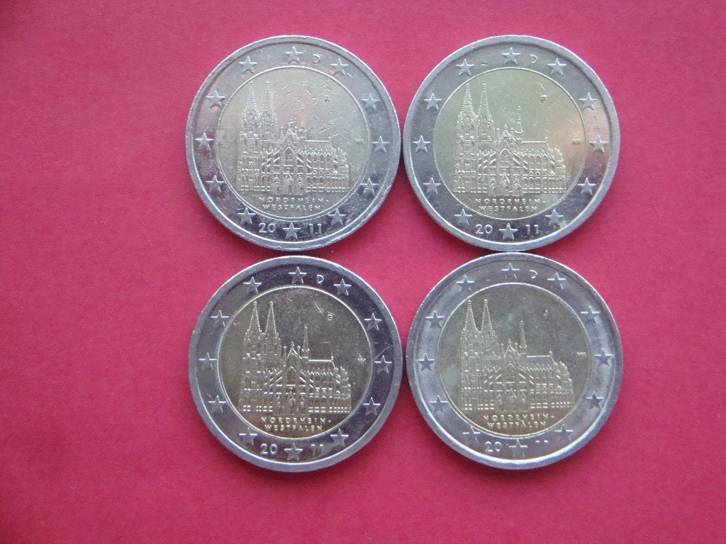 Duitsland setje 2 Euromunten Nord Rhein Westfalen 2011., Verzenden, Duitsland, 2 euro, Setje