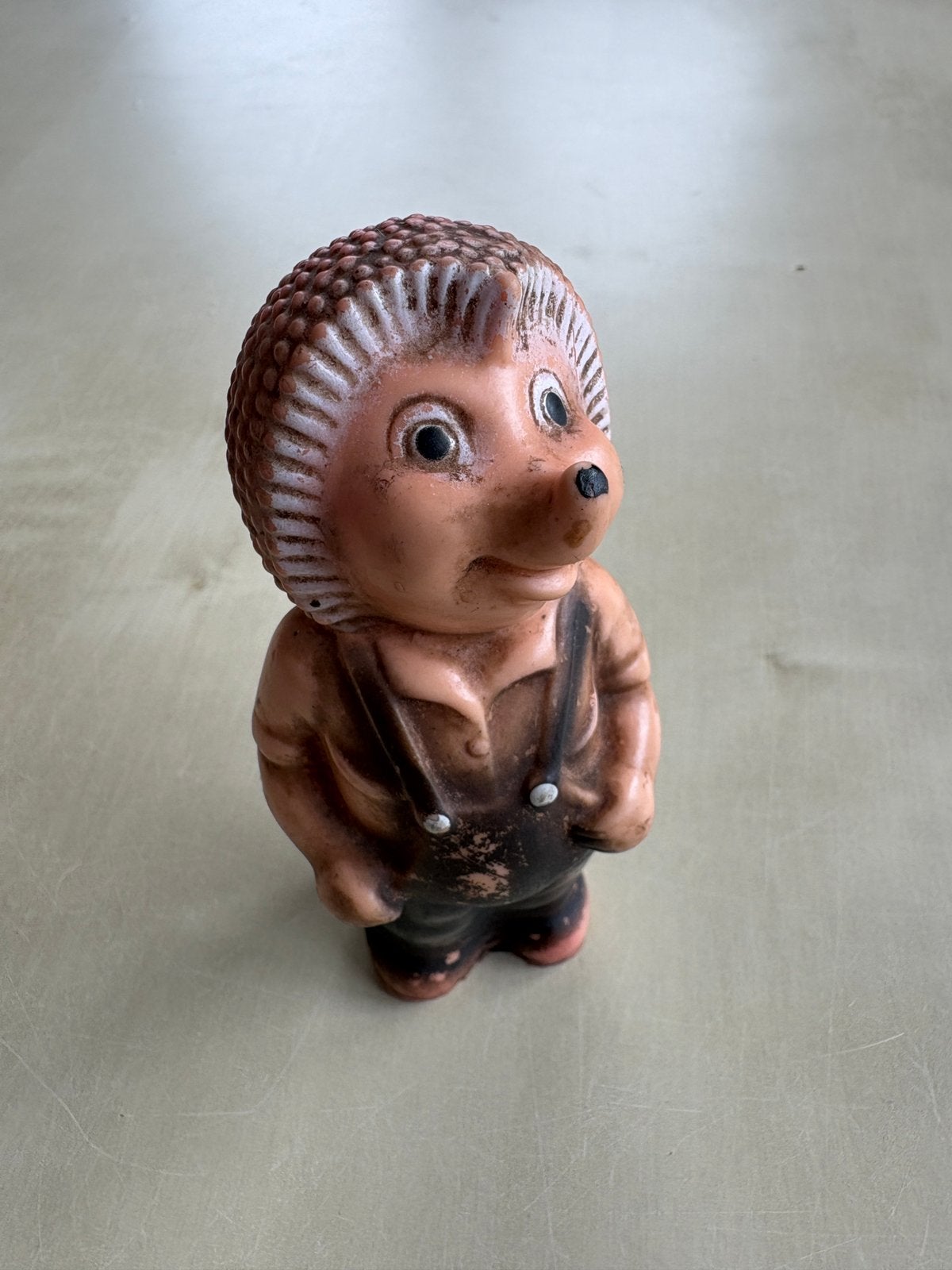 Vintage rubberen speelgoed figuur Mecki de egel jaren ‘ 60, Verzamelen, Ophalen of Verzenden, Gebruikt