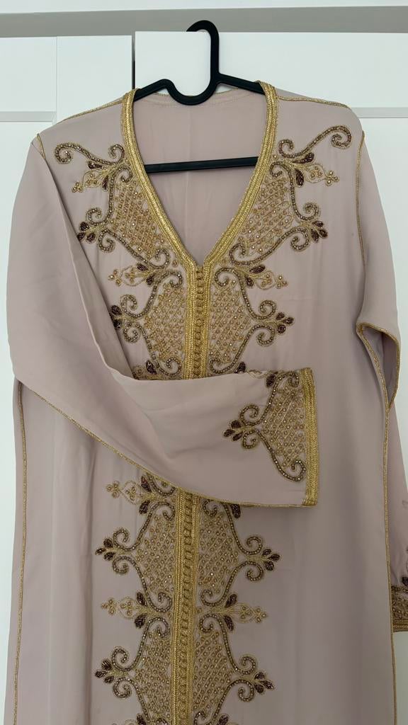 Marokkaanse kaftan, Maat 38/40 (M), Overige typen, Beige, Ophalen of Verzenden