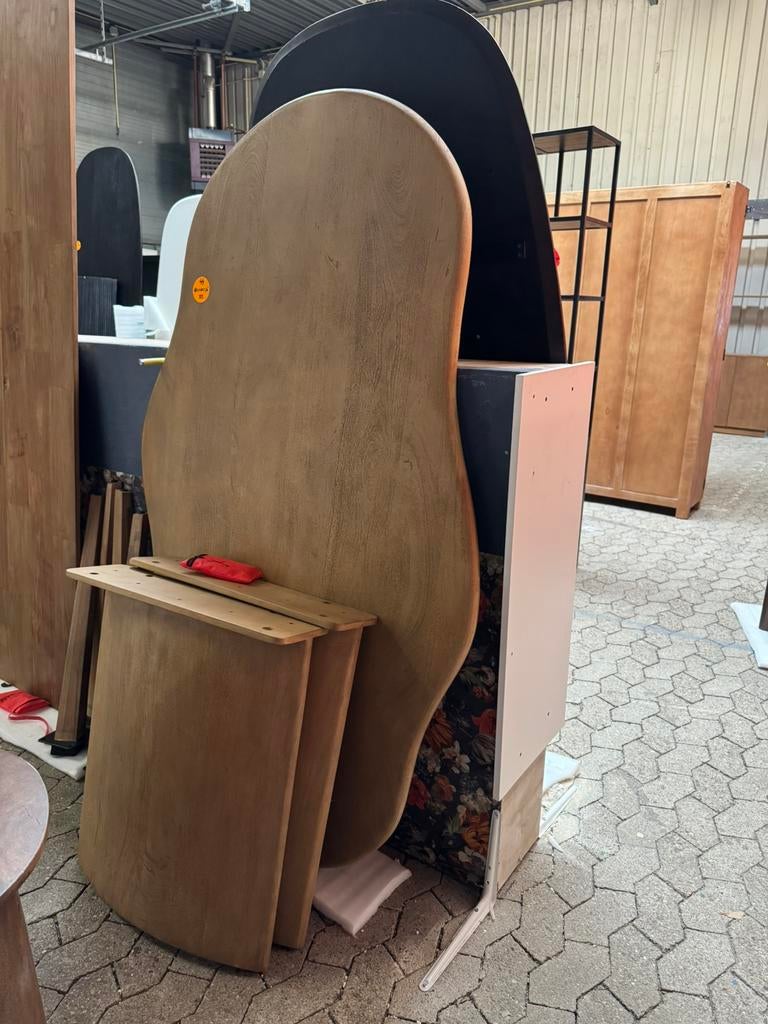Japandi eettafel organisch mangohout 180x100x76 cm, Ophalen, 100 tot 150 cm, Nieuw, Vijf personen of meer