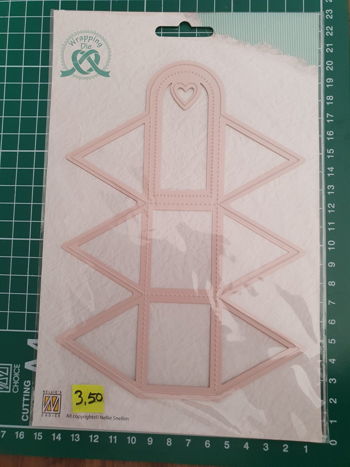 Snijmal - Nellie Snellen Wrapping Die WPD004 - Triangle Box, Nieuw, Geschikt voor karton, Knutselmateriaal, Metaal