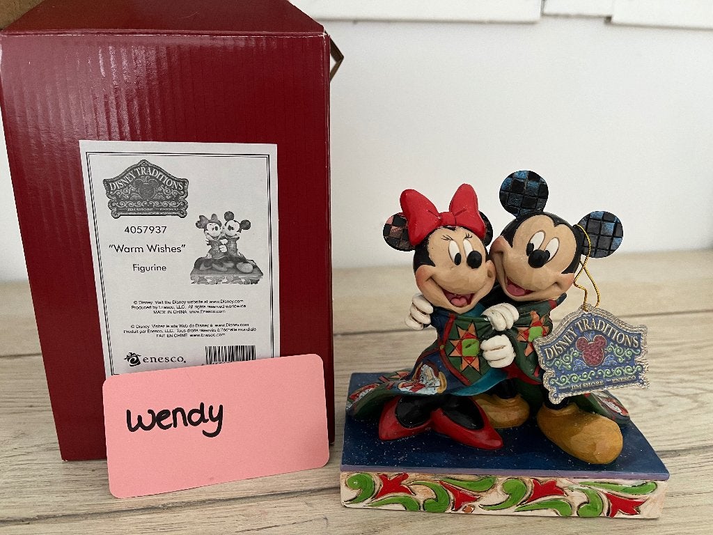 Jim Shore traditions Mickey en Minnie Kerst, Ophalen, Mickey Mouse, Nieuw, Beeldje of Figuurtje