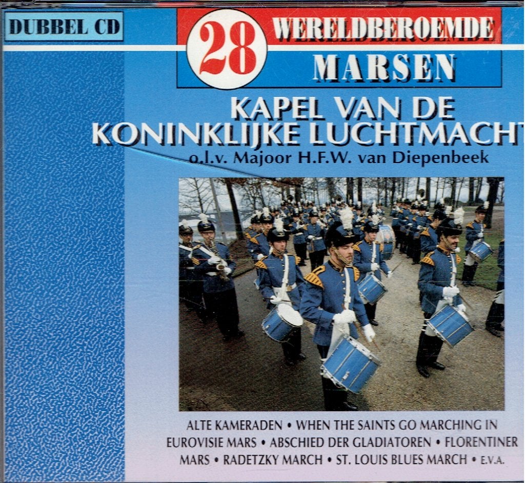 Hafabra 28 Wereldberoemde Marsen- Kapel Koninkl. Luchtmacht, Ophalen of Verzenden, Verzamelalbum, Inclusief doosje, Blaasorkest/fanfare