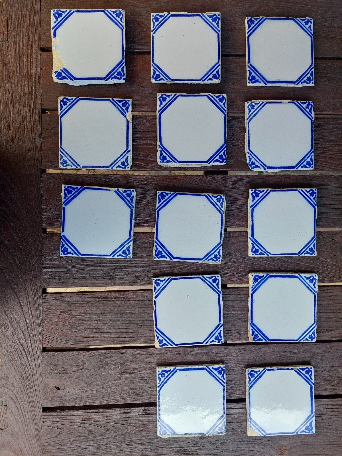 Antieke Delfts Blauwe Tegels - Handgeschilderd, Doe-het-zelf en Verbouw, Tegels, Gebruikt, Minder dan 20 cm, Minder dan 5 m², Wandtegels
