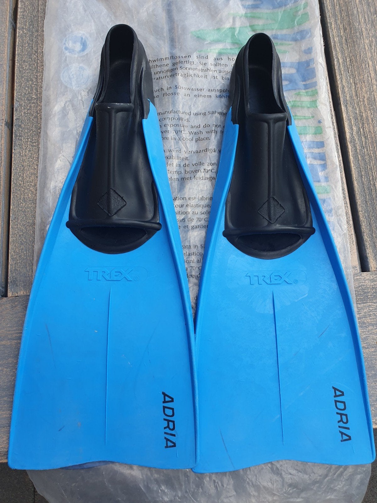 Mares TREX zwemvliezen - Maat 33-34 - Blauw, Ophalen of Verzenden, Gebruikt