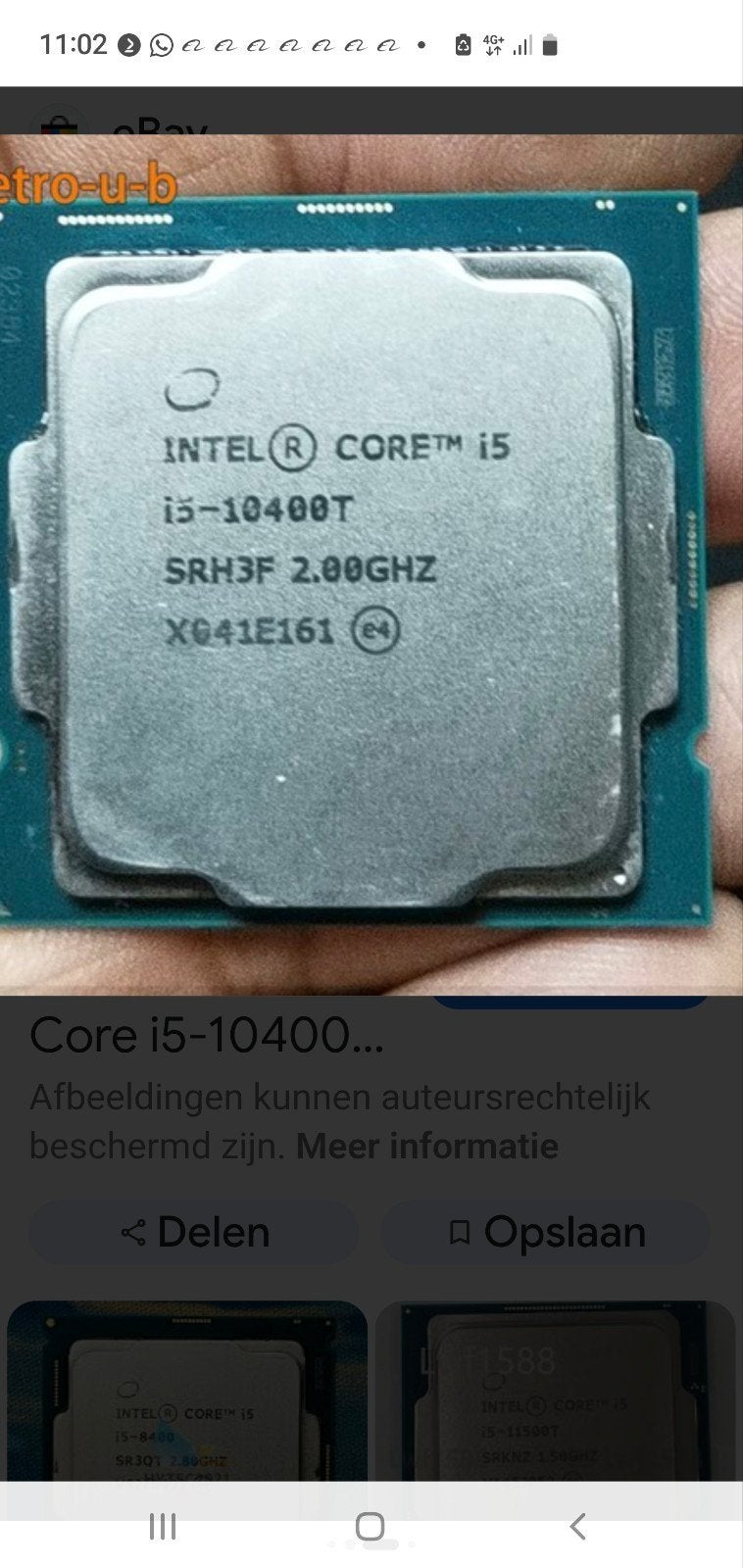 Intel Core i5-10400T Processor 2.3, Computers en Software, Processors, Ophalen of Verzenden, Zo goed als nieuw, Intel Core i5-10400T