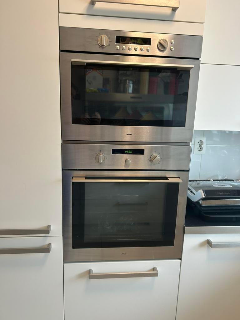 ATAG Inbouw Oven + Combi Magnetron (Set) – RVS, Ophalen, Zo goed als nieuw