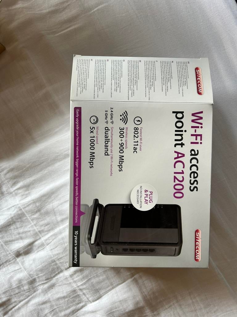 Sitecom WLX-7000 AC1200 Wi-Fi Dual-band Access Point, Computers en Software, Netwerk switches, Ophalen of Verzenden, Zo goed als nieuw