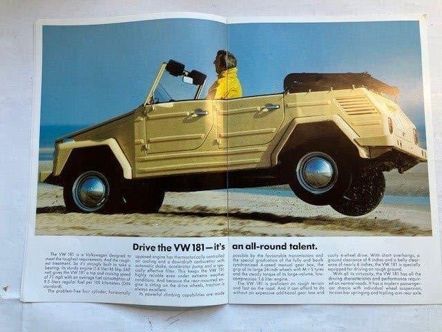 VW 181   Brochure     -     Engels     -     Januari 1974, Volkswagen, Ophalen of Verzenden, Zo goed als nieuw, Volkswagen
