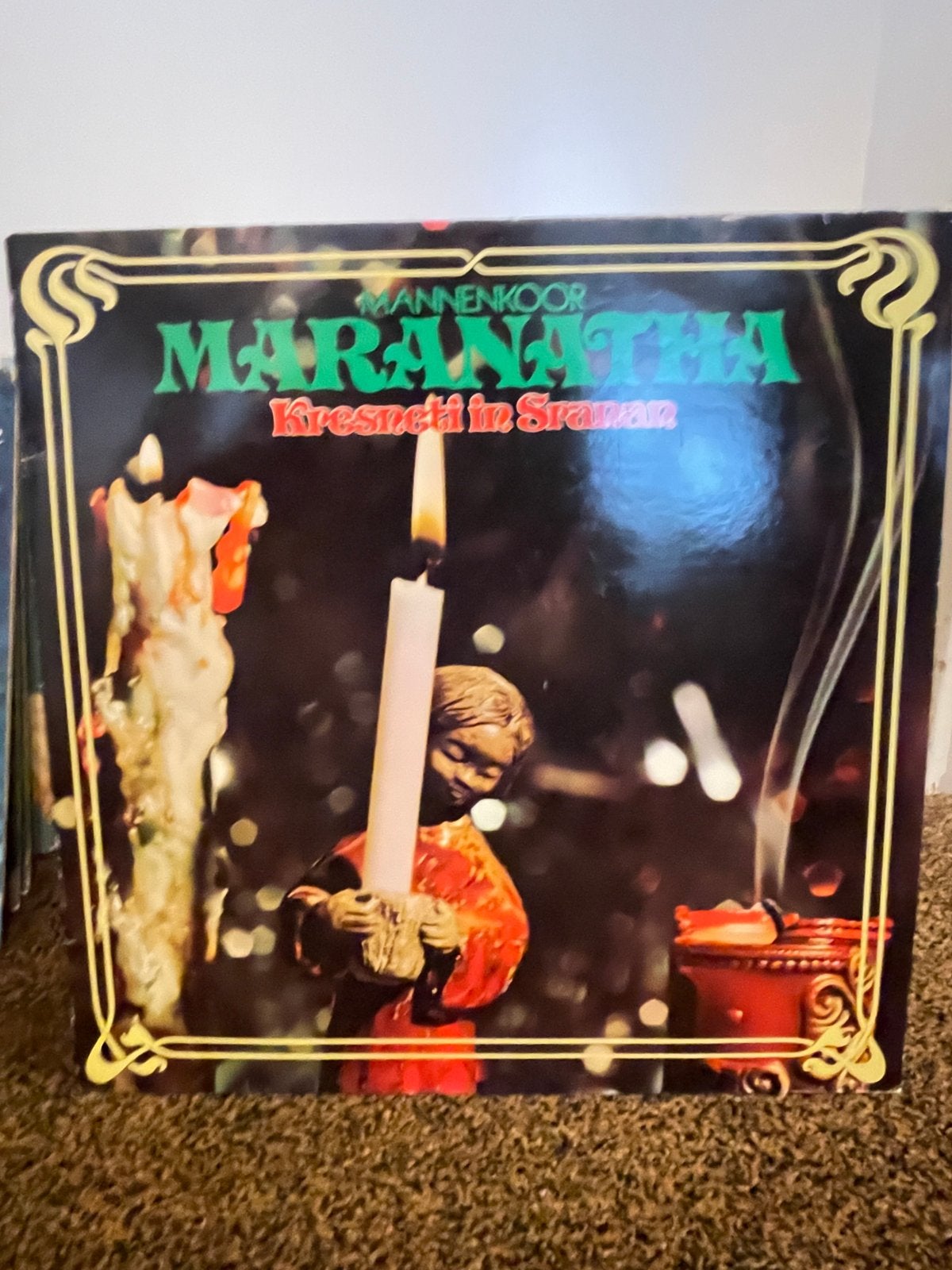 Mannenkoor Maranatha - Kresneti in Sranan LP (Kerstmuziek), LP, Gebruikt, Overige genres, Ophalen of Verzenden