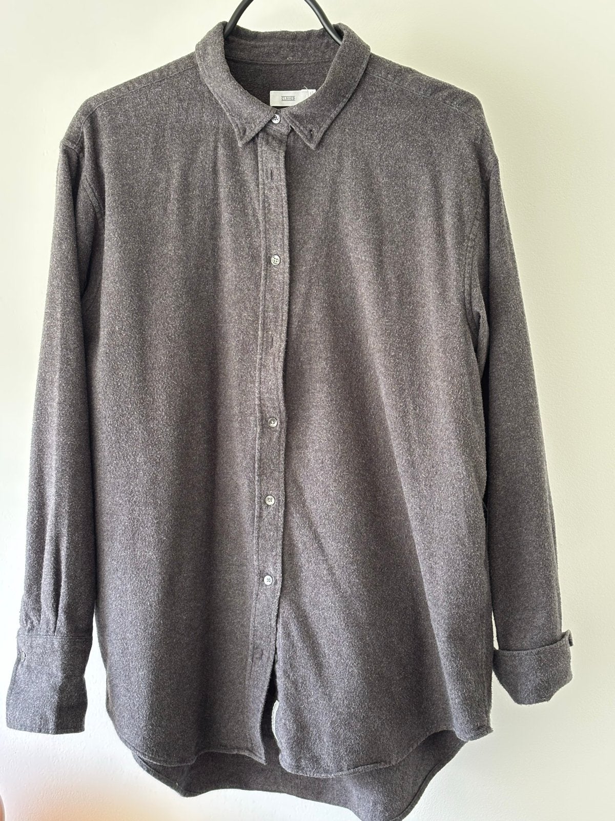 Closed Grijze flanellen blouse maat L (NL 40-42), Ophalen of Verzenden, Gedragen, Maat 42/44 (L), Grijs