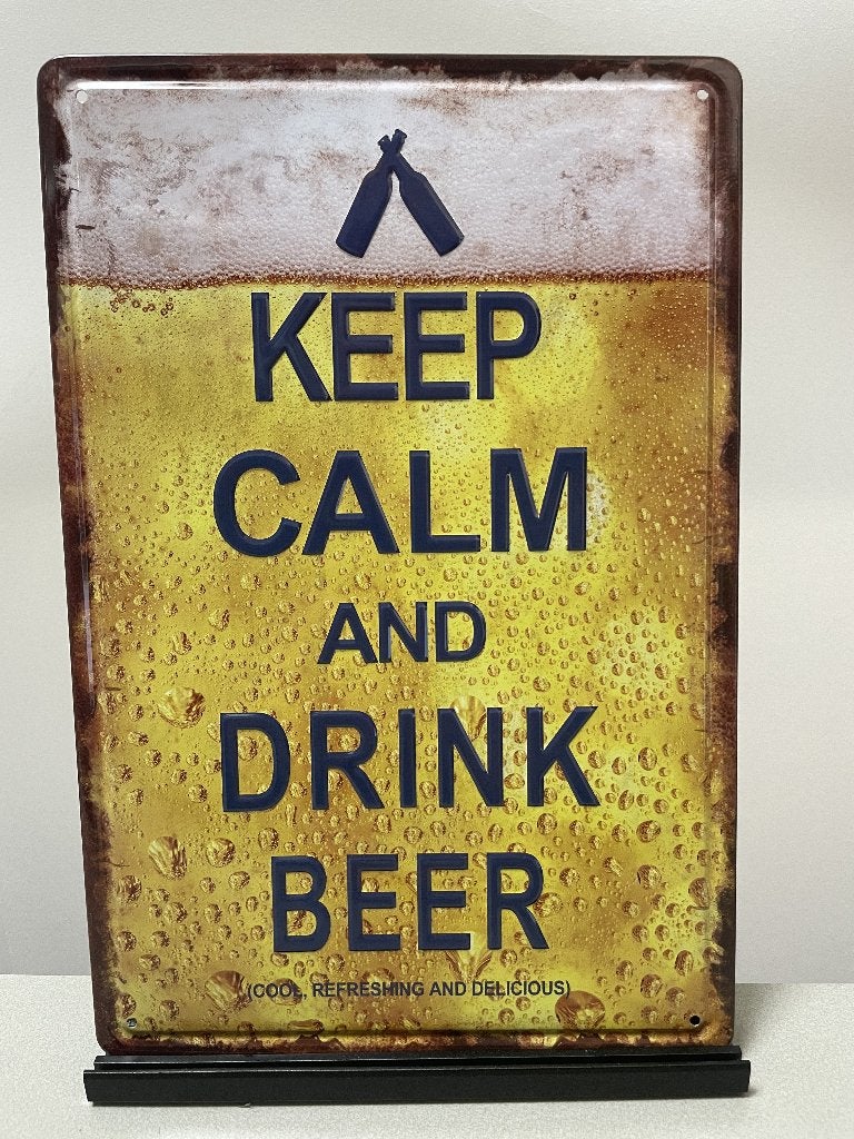 Keep calm and Drink Beer wandbord (Old Look), Www.pand50.nl, Nieuw, Ophalen of Verzenden, Printer 29B Coevorden
