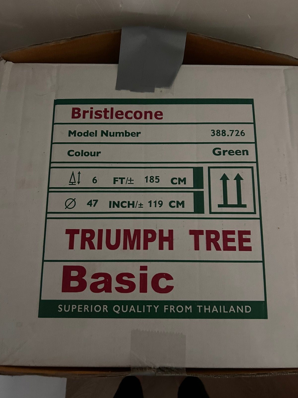 Kerstboom, zie afbeelding voor afmetingen, Ophalen, Zo goed als nieuw