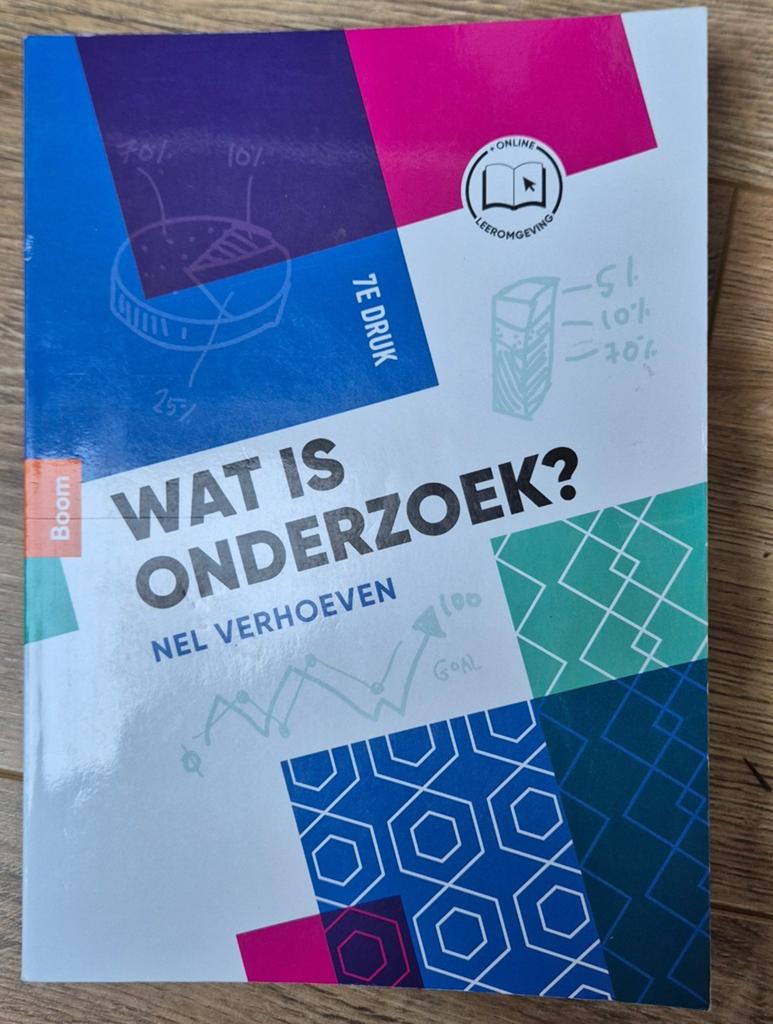 Wat is onderzoek? - Nel Verhoeven (7e druk), Boeken, Studieboeken en Cursussen, Zo goed als nieuw, HBO, Gamma, Ophalen of Verzenden