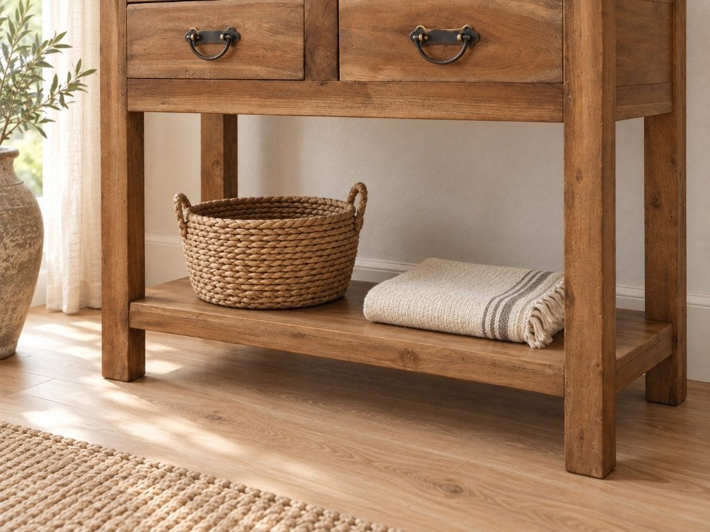 Nieuwe kleine houten sidetable – magazijnopruiming, Ophalen, 50 tot 100 cm, Nieuw, Landelijk, stoer, en industrieel