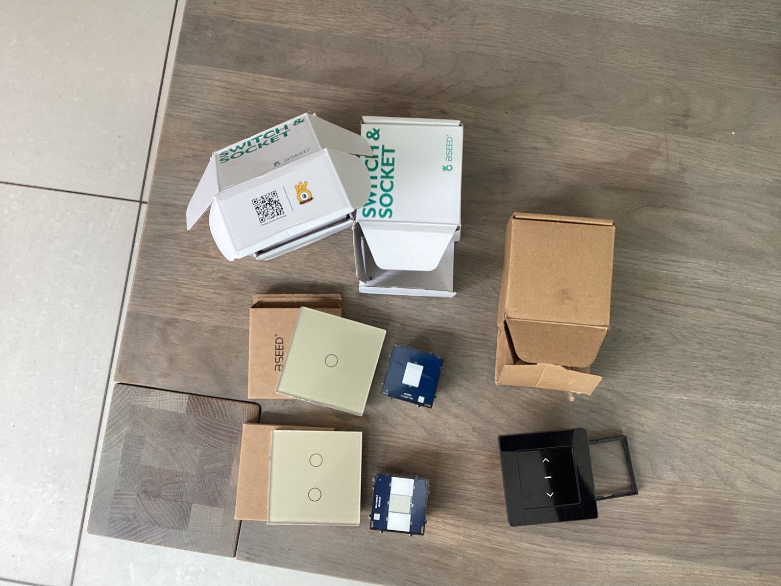 NIEUW! Luxe Touchschakelaars Goud & Zwart – Set €15, Ophalen of Verzenden, Nieuw
